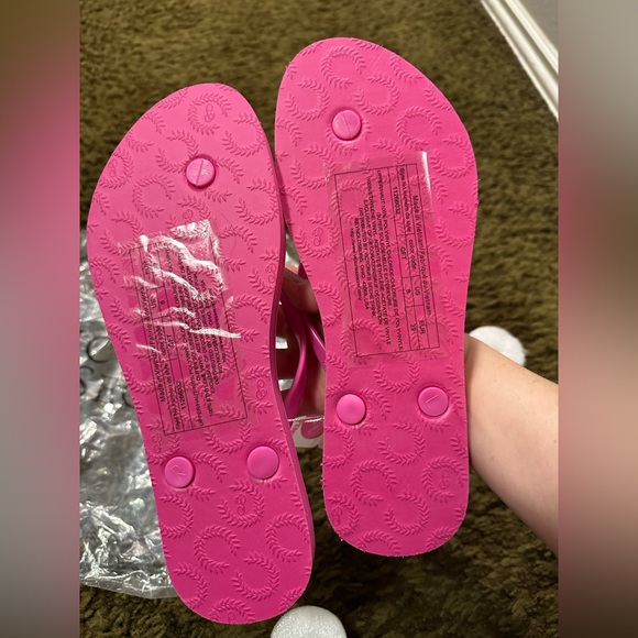 NWT Women’s Victoria Secret PINK Flip Flops with Logo Design Size 8 - Picture 3 of 5